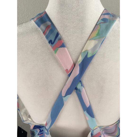 French Connection Crossover Dress Women's Size 10 Dalia Print NEW - Picture 5 of 9